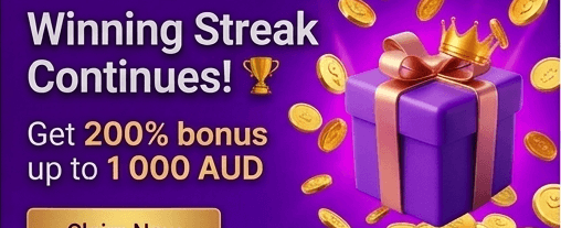 100% Welcome Match Bonus promotion banner